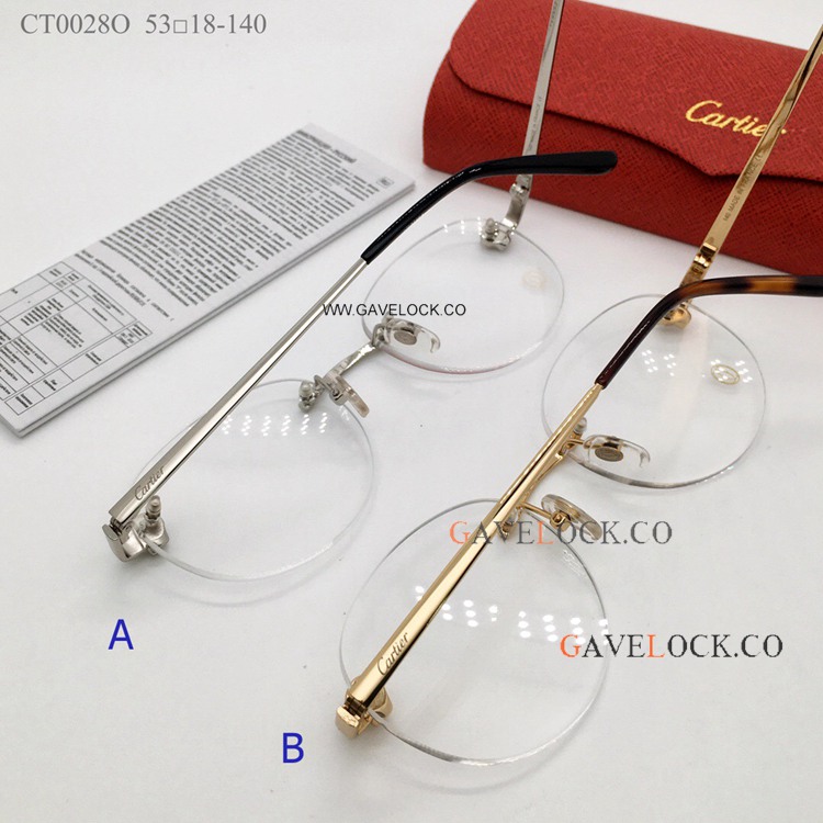 Replica Panthere Cartier ct0028o Eyeglasses Rimless